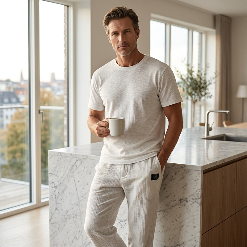 🌞Frühlingserwachen: 50% Rabatt!☁️Sommer-Essential: Atmungsaktive Baumwoll-Leinen-Hose für Herren – Maximaler Komfort & Stil
