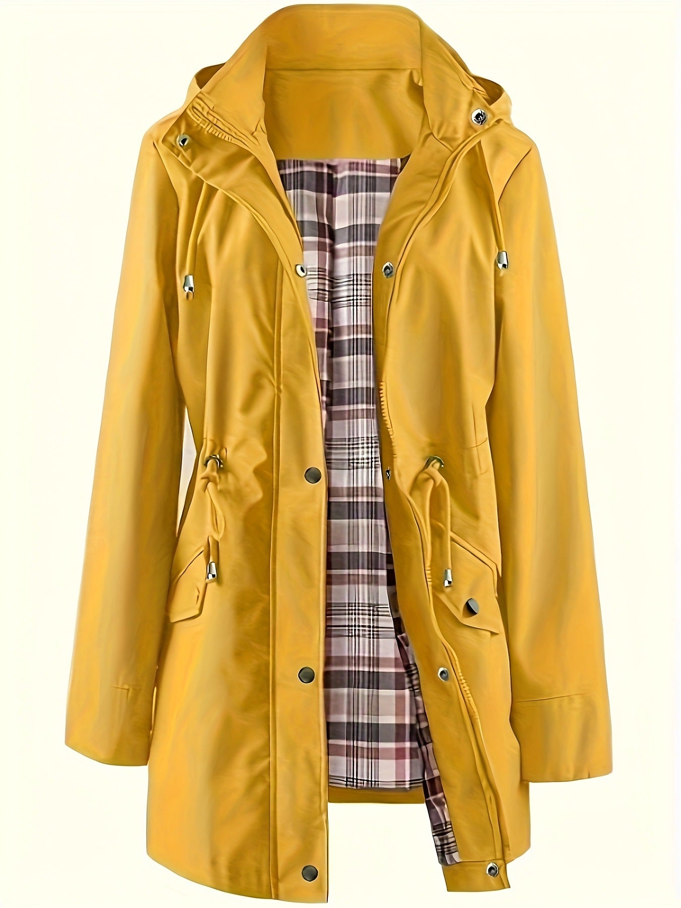 🧥LETZTER TAG 50 % RABATT🌧️💧Ultimative karierte wasserdichte Jacke für Damen🍃