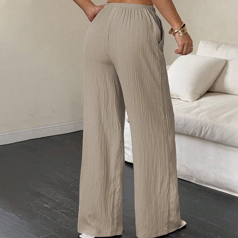 🌞Frühlingserwachen: 50% Rabatt!💕High-Waist Sommerhose "Easy Chic" – Atmungsaktiv mit verstellbarem Kordelzug