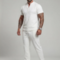 🌞Frühlingserwachen: 50% Rabatt!🪄"Urban Luxe" 3D-geprägter Henley-Trainingsanzug – Thermoregulation & Premium-Style | S-5XL